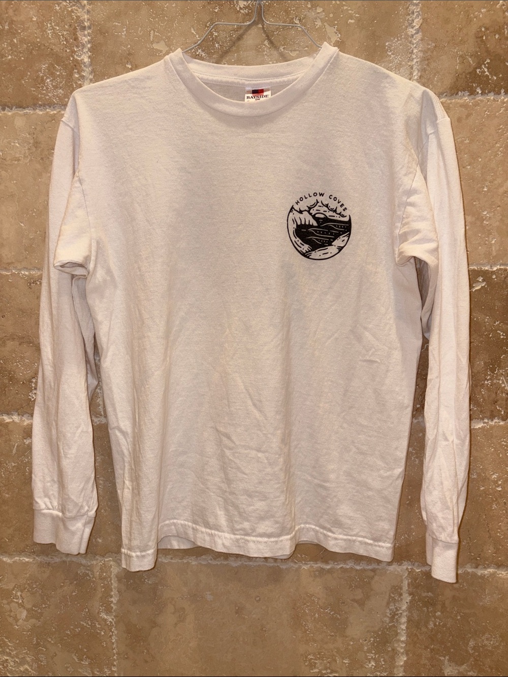 Hollow Coves Official Circle Logo Longsleeve White Band Merch Size Medium Unisex